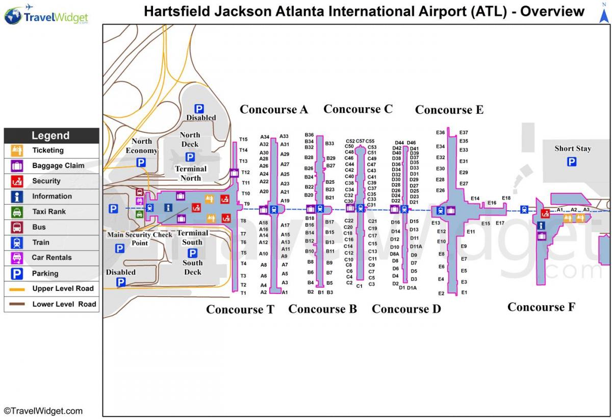 Atlanta cảng quốc tế bản đồ