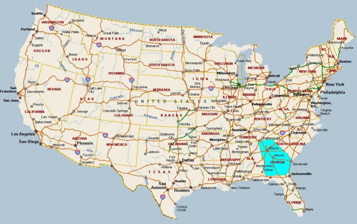 bản đồ của Georgia MỸ
