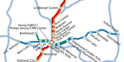 Bản đồ của metro Atlanta