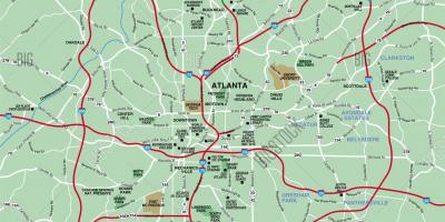 Atlanta khu vực bản đồ