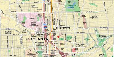 Bản đồ của midtown Atlanta