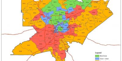 Atlanta khu vực mã bản đồ