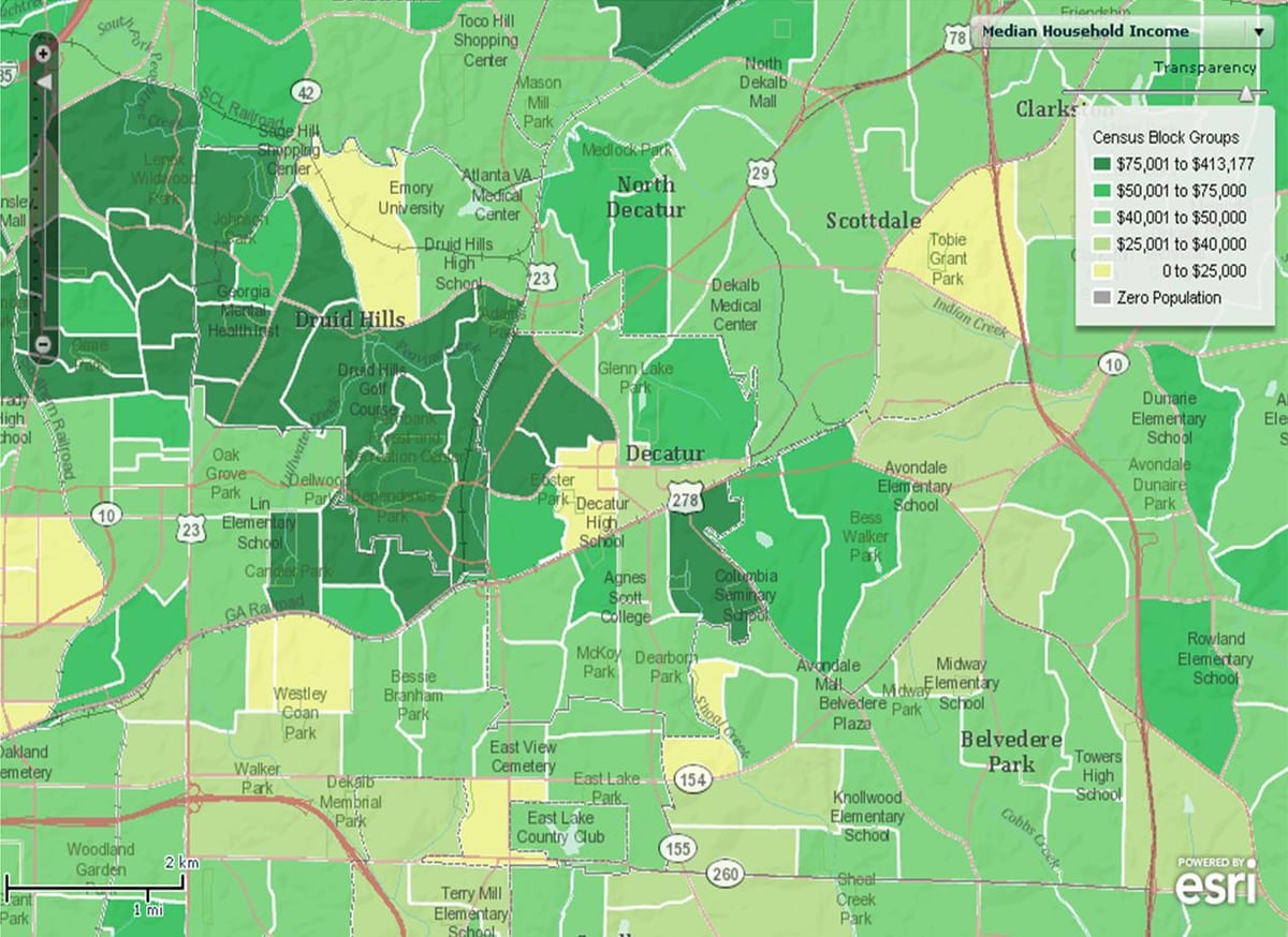 nhân bản đồ của Atlanta