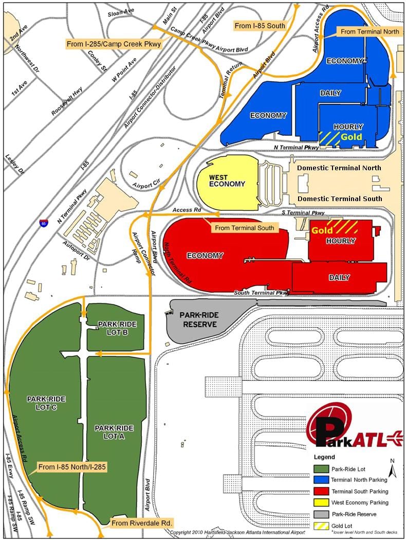 Atlanta bài chi tiết sân bay đậu xe bản đồ