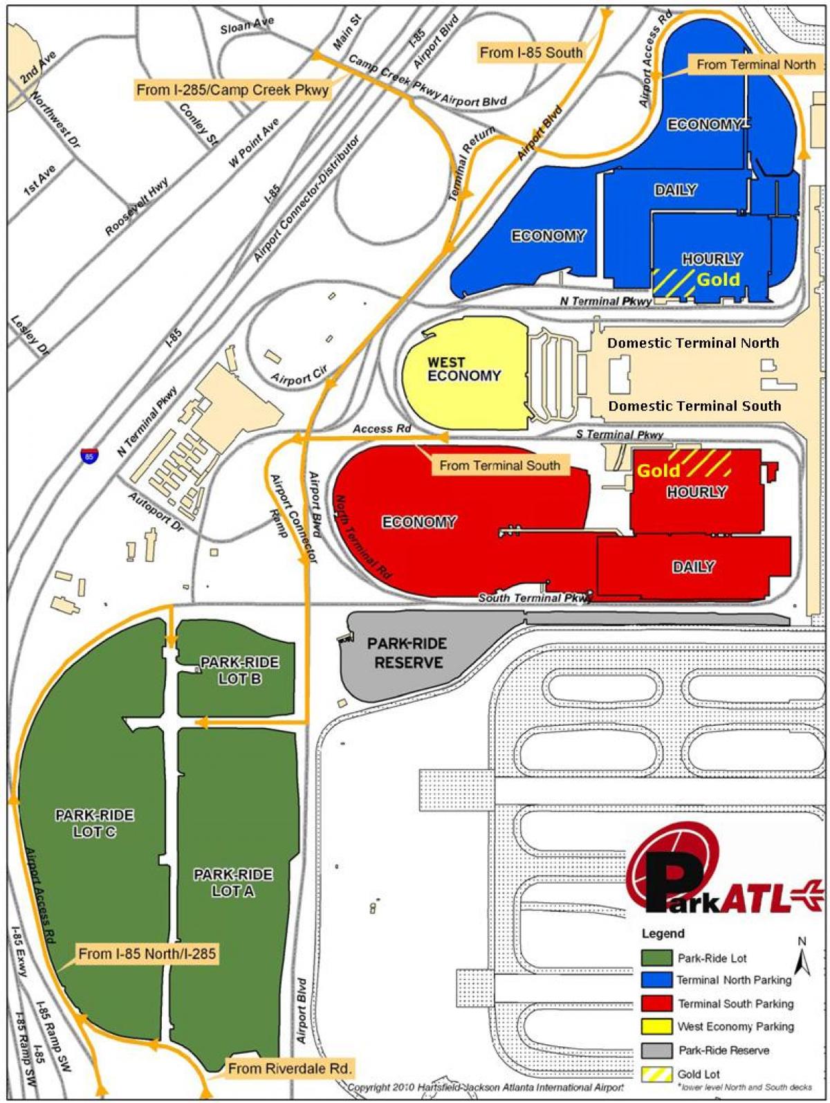 Atlanta bài chi tiết sân bay đậu xe bản đồ