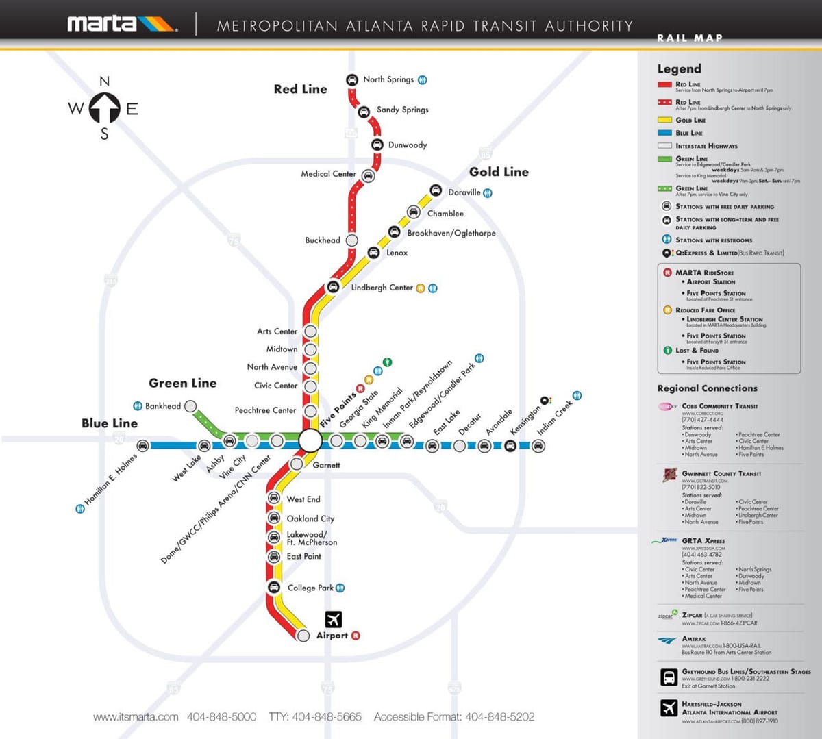 Atlanta đào tạo bản đồ