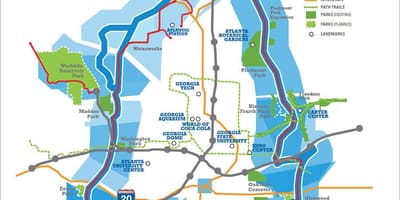 Thông thường Atlanta bản đồ