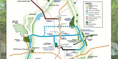 Bản đồ của Atlanta đai an toàn
