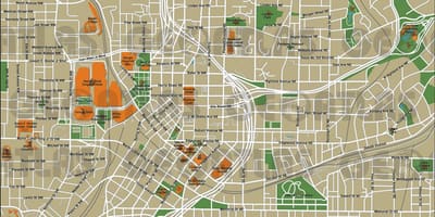 Thành phố của Atlanta bản đồ