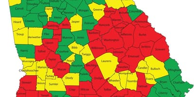 Atlanta, Georgia county bản đồ