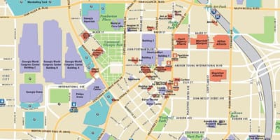 Atlanta du lịch bản đồ