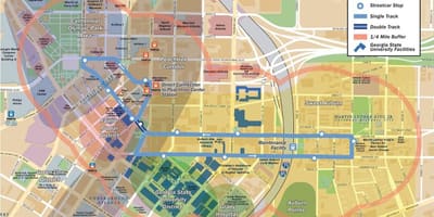 Bản đồ của đường xe điện Atlanta