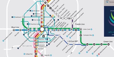 MARTA ga xe lửa bản đồ